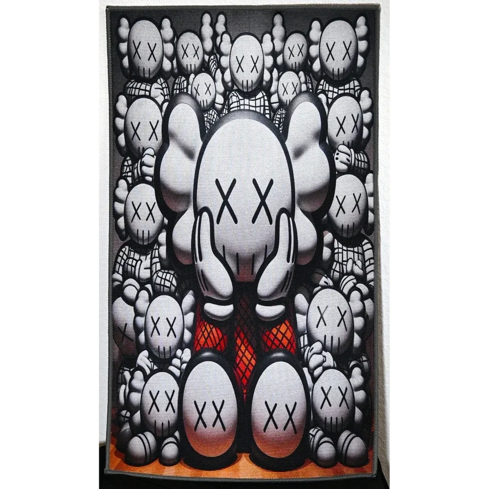 KAWS Designer Style‎ Accent Rug – Hype Wall Art or Floor Decor